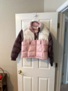 Columbia Women's Pike Lake II Colorblock Omni-Heat Puffer Jacket in Pink and Bro